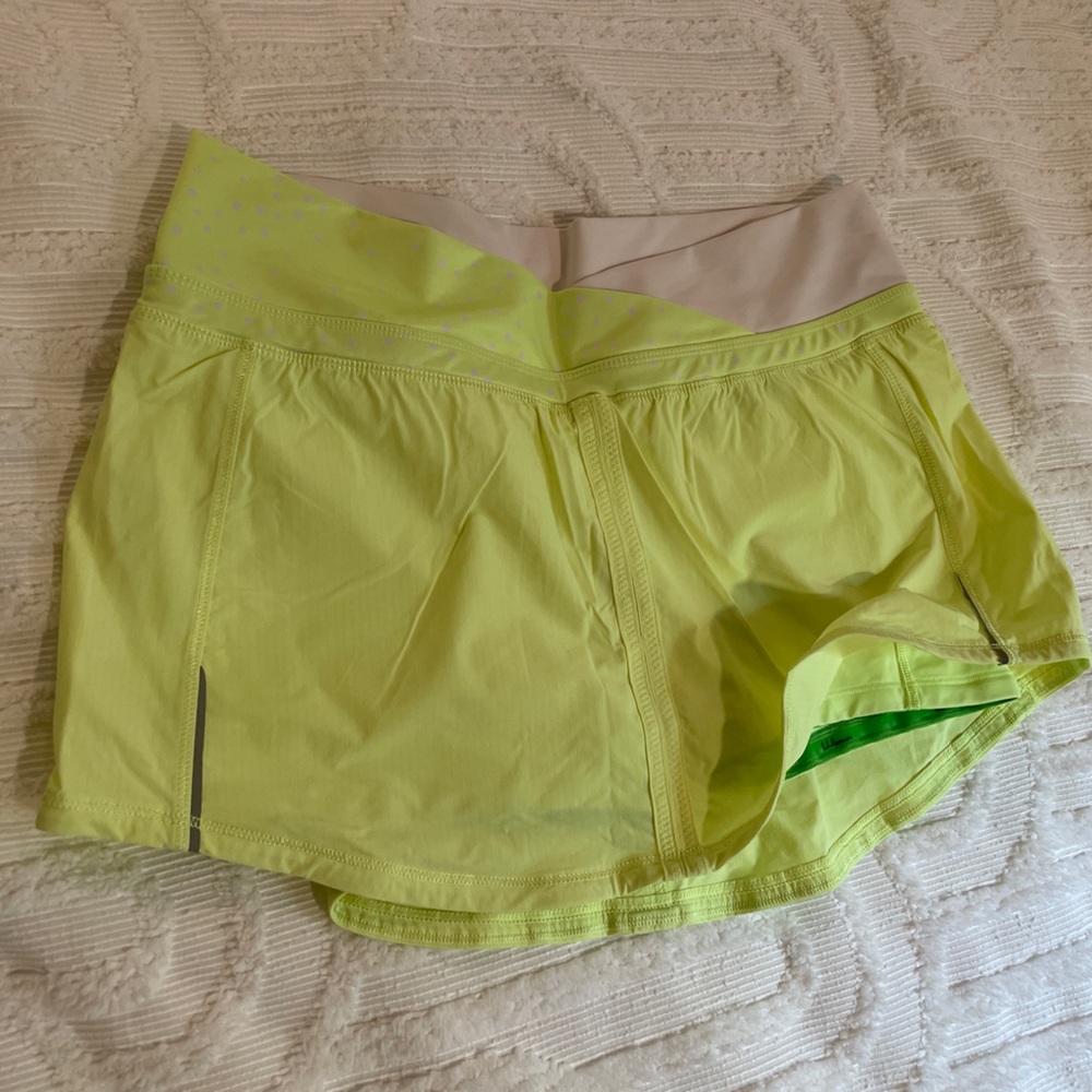Lululemon lime green running skirt